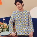 baju raya family sedondon adult men kurta shirt popcorn print