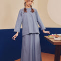 women top blouse pockets long sleeve eid raya kenduri event wear 