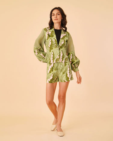 Puffer Sleeve Jacket with Shorts - Umbi