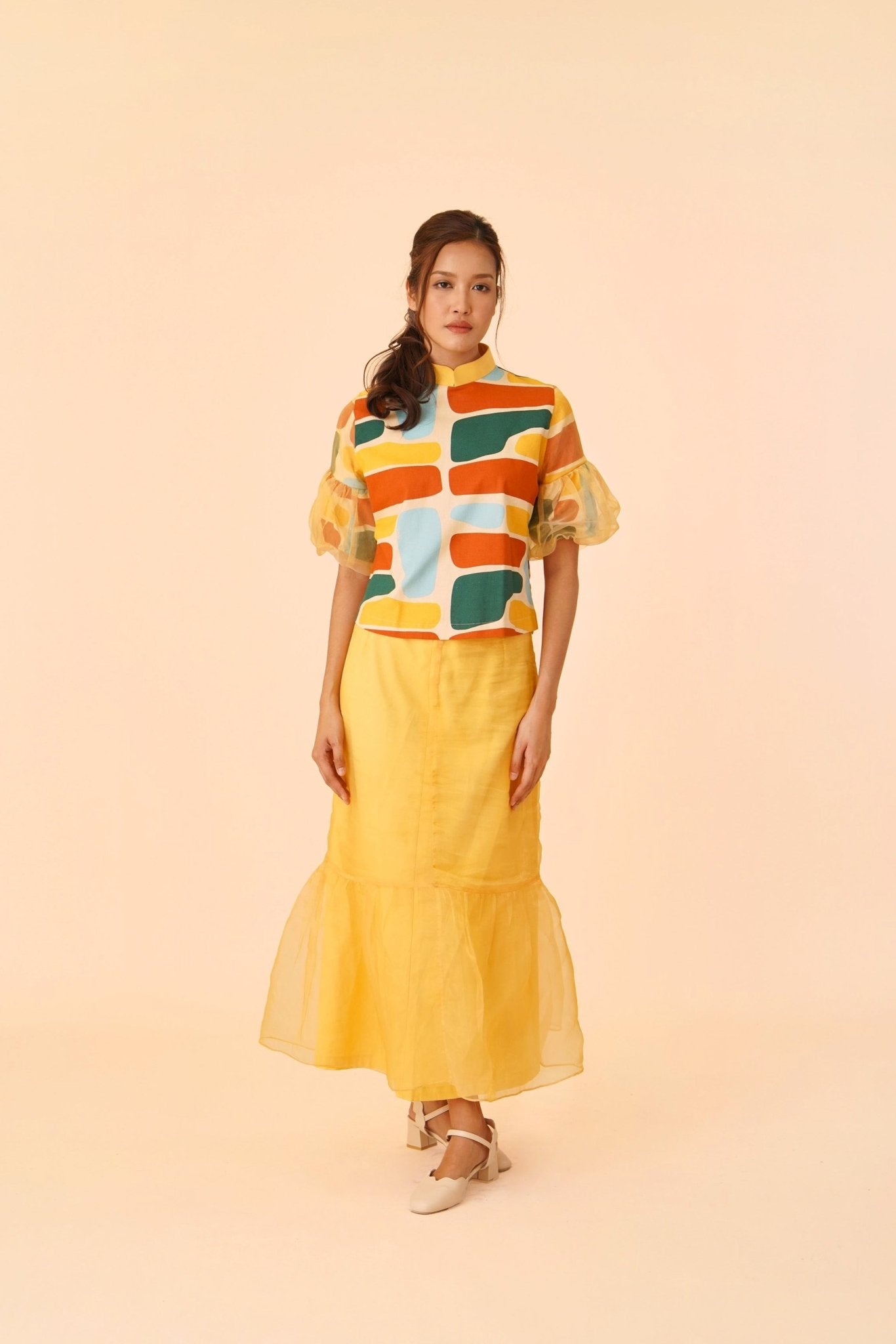 Puffer Sleeve with Flare Dress - Umbi