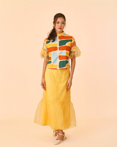 Puffer Sleeve with Flare Dress - Umbi