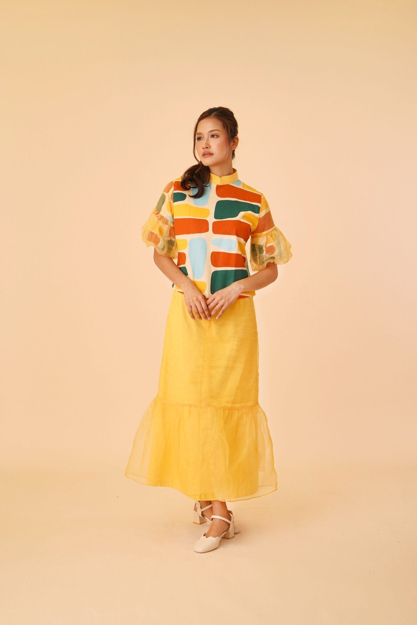 Puffer Sleeve with Flare Dress - Umbi