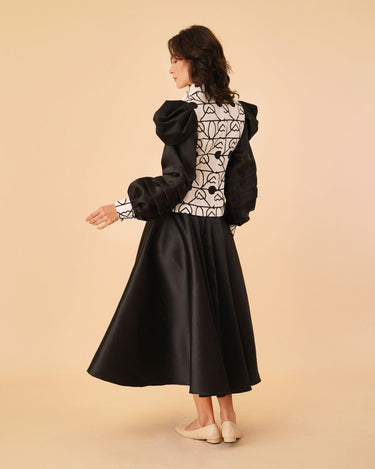 Puffer Top with Flare Dress - Umbi