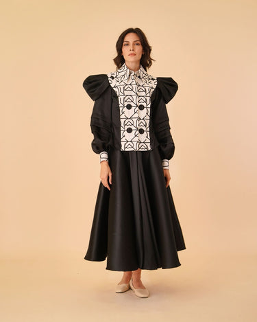 Puffer Top with Flare Dress - Umbi