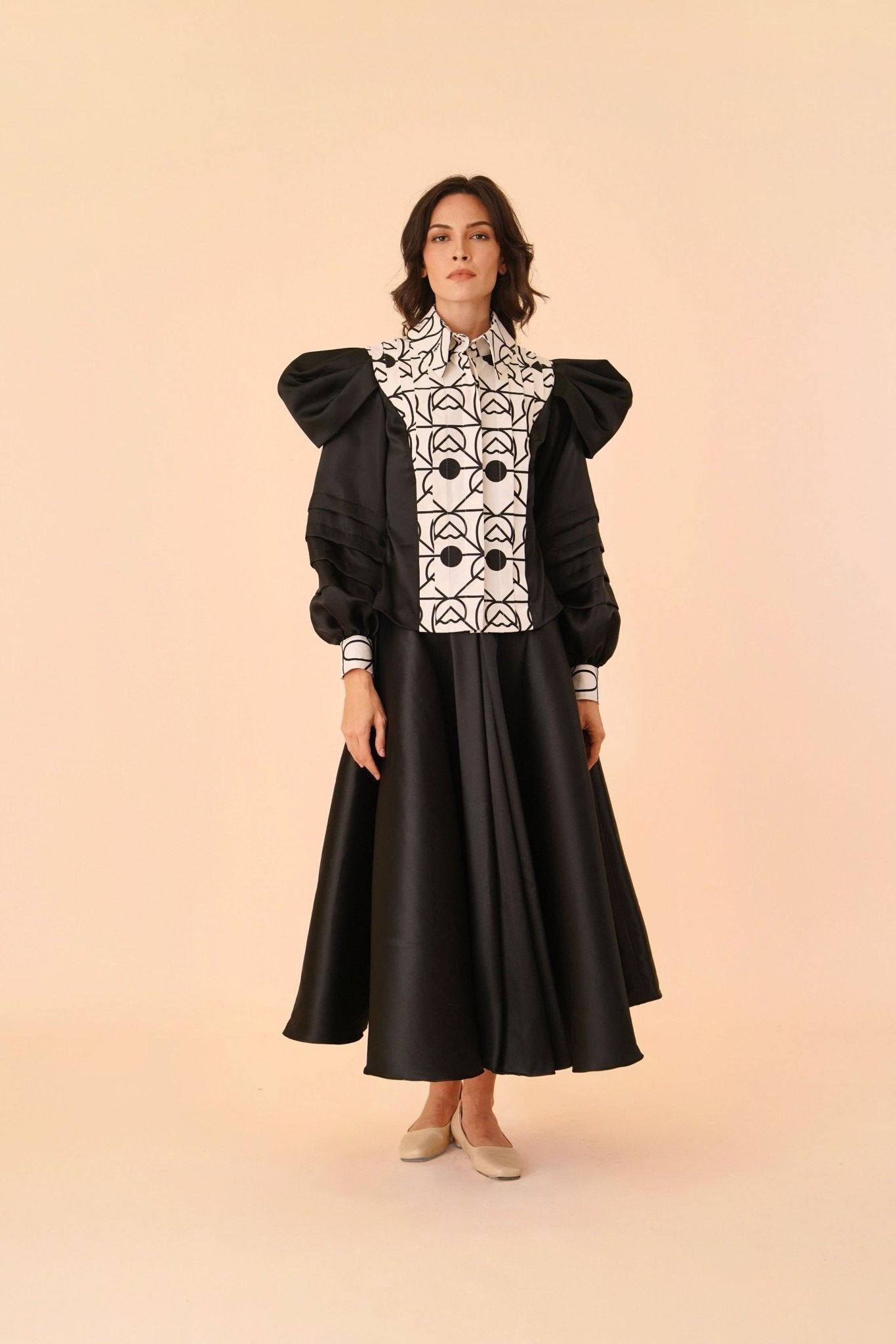 Puffer Top with Flare Dress - Umbi