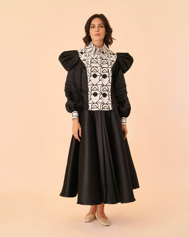 Puffer Top with Flare Dress - Umbi