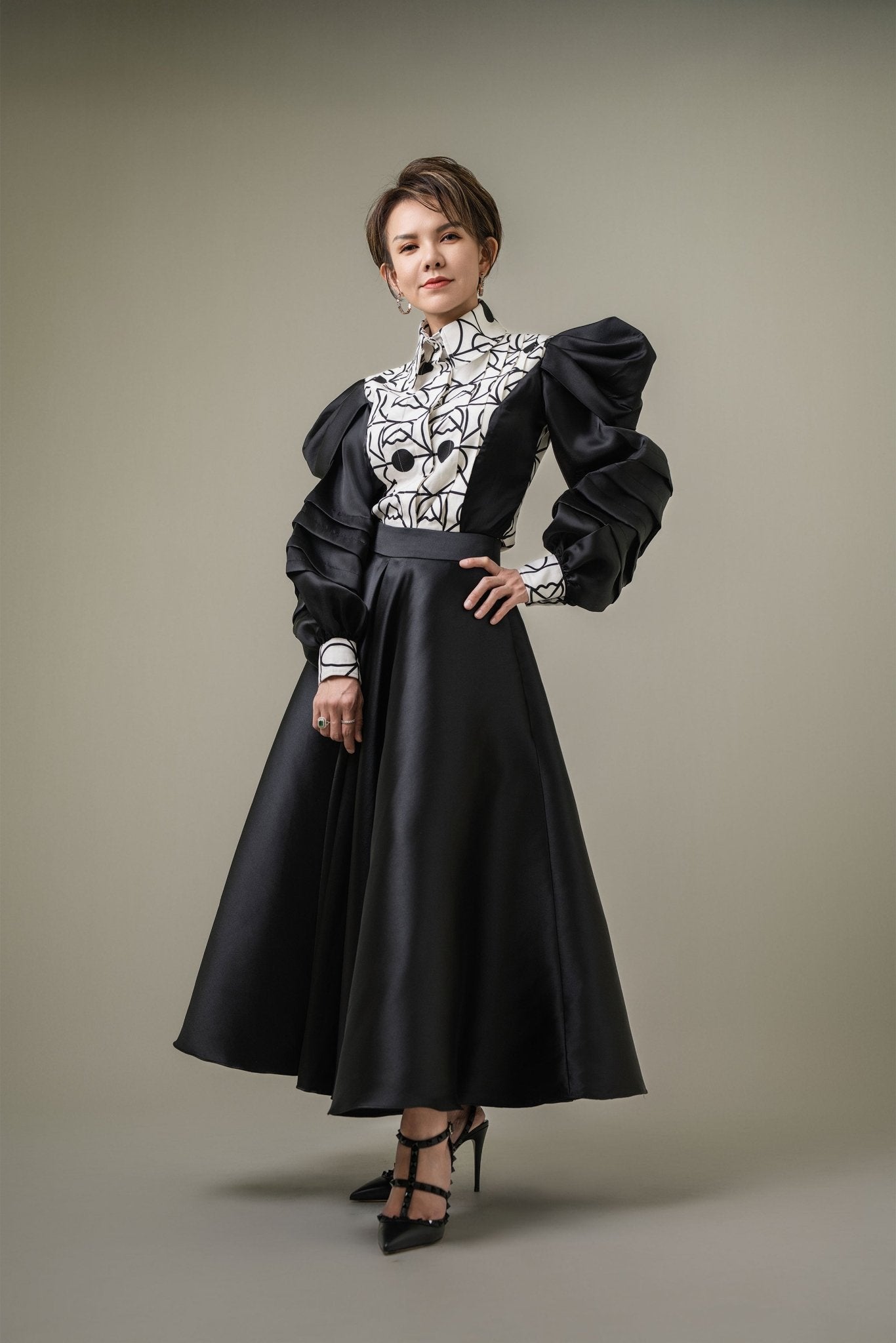 Puffer Top with Flare Dress - Umbi