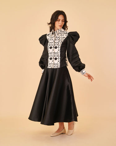 Puffer Top with Flare Dress - Umbi