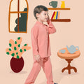 cotton linen baju melayu for kids