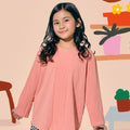 baju raya family sedondon kids girls ruma riang kebaya top salmon