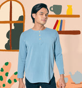 baju raya family sedondon men kurta blue 