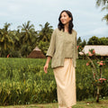 Sound of Nature Women 2 - IN - 1 Kebaya Top Green Dahlia Print - Umbi