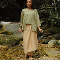 Sound of Nature Women 2 - IN - 1 Kebaya Top Green Dahlia Print - Umbi