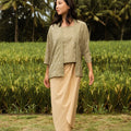 Sound of Nature Women 2 - IN - 1 Kebaya Top Green Dahlia Print - Umbi