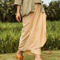 close shot of khaki instant wrap skirt