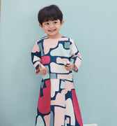 The Arte Baby Baju Kurung Dress Picasso Print - Umbi