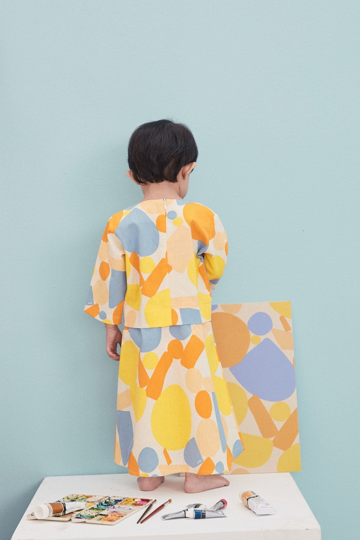 The Arte Baby Baju Kurung Dress Starry Print - Umbi