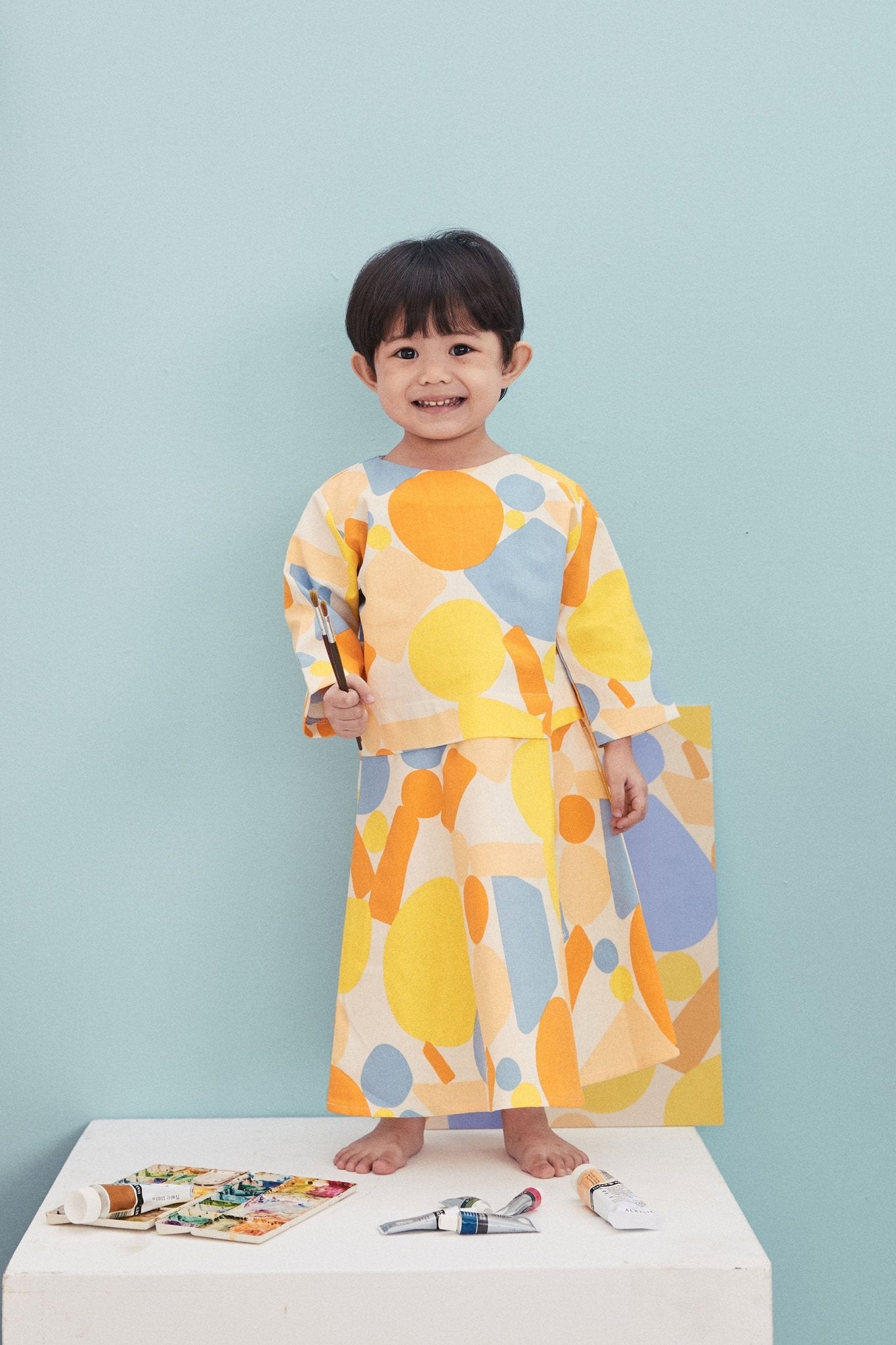 The Arte Baby Baju Kurung Dress Starry Print - Umbi