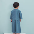 The Arte Baby Baju Kurung Dress Steel Blue - Umbi