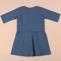 The Arte Baby Baju Kurung Dress Steel Blue - Umbi