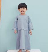 The Arte Baby Baju Kurung Dress Stone Blue - Umbi
