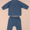 The Arte Baby Baju Melayu Set Steel Blue - Umbi