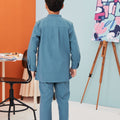 The Arte Boy Baju Melayu Set Steel Blue - Umbi