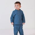 The Arte Boy Baju Melayu Set Steel Blue - Umbi