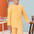 The Arte Boy Kurta Top Lemon Yellow - Umbi
