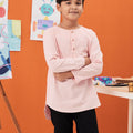 The Arte Boy Kurta Top Soft Pink - Umbi