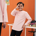 The Arte Boy Kurta Top Soft Pink - Umbi
