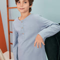 The Arte Boy Kurta Top Stone Blue - Umbi