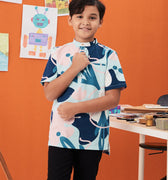 The Arte Boy Short Sleeves Shirt Monet Print - Umbi
