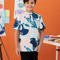 The Arte Boy Short Sleeves Shirt Monet Print - Umbi