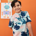 The Arte Boy Short Sleeves Shirt Monet Print - Umbi