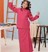 The Arte Girl Baju Kurung Top Fuchsia - Umbi