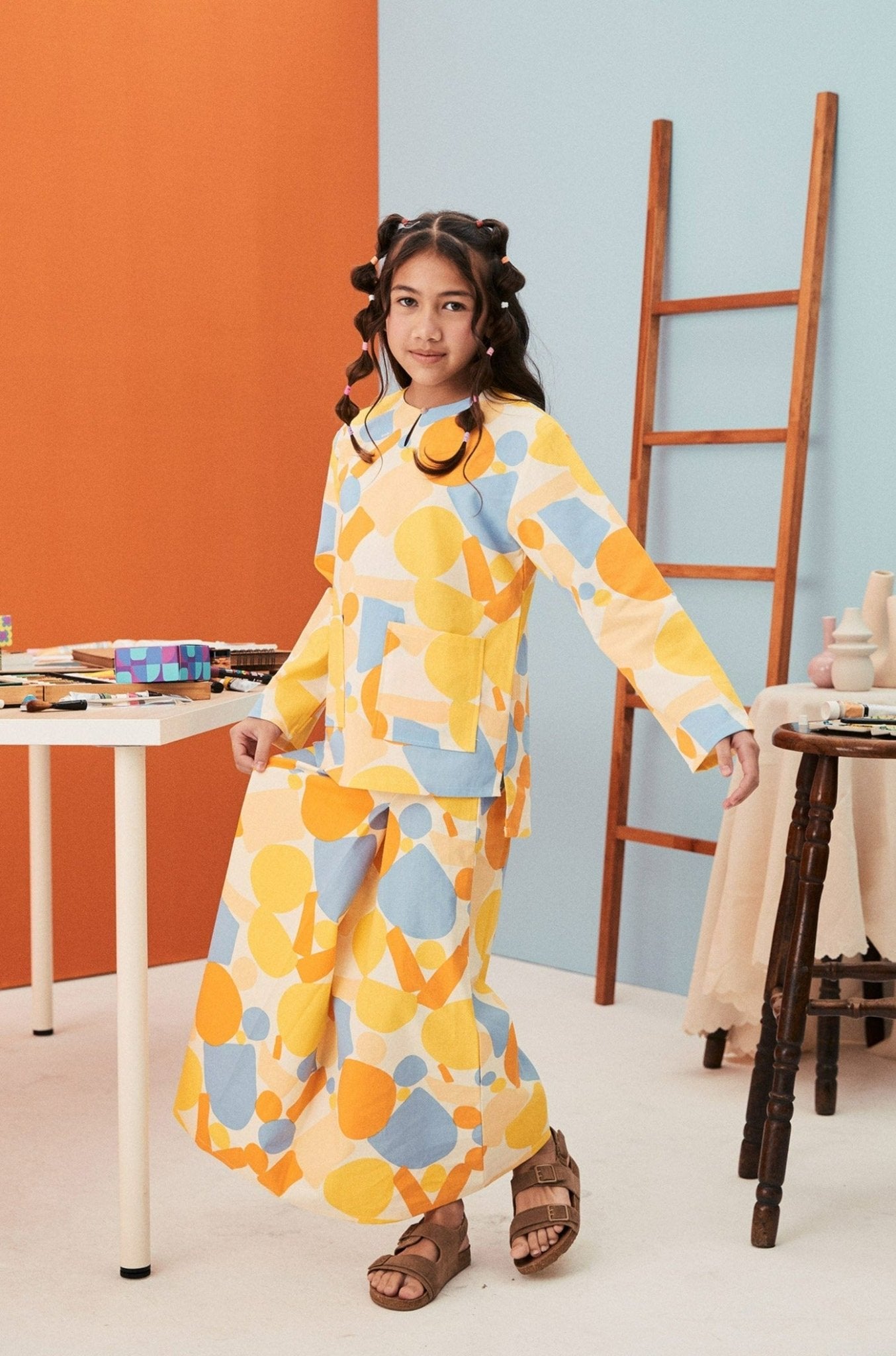 The Arte Girl Baju Kurung Top Starry Print - Umbi