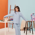 The Arte Girl Baju Kurung Top Stone Blue - Umbi