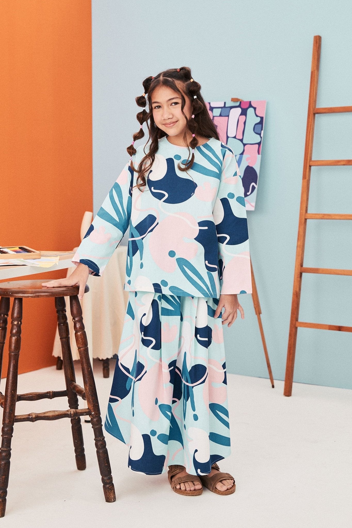 The Arte Girl Boxy Blouse Monet Print - Umbi