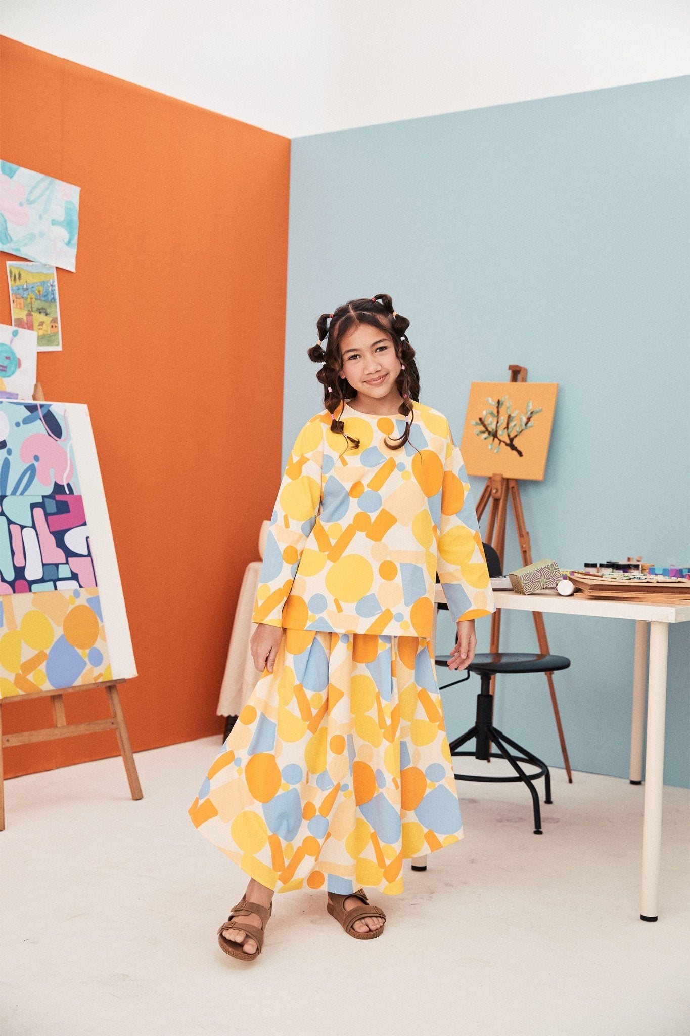 The Arte Girl Boxy Blouse Starry Print - Umbi