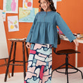 The Arte Girl Classic Skirt Picasso Print - Umbi
