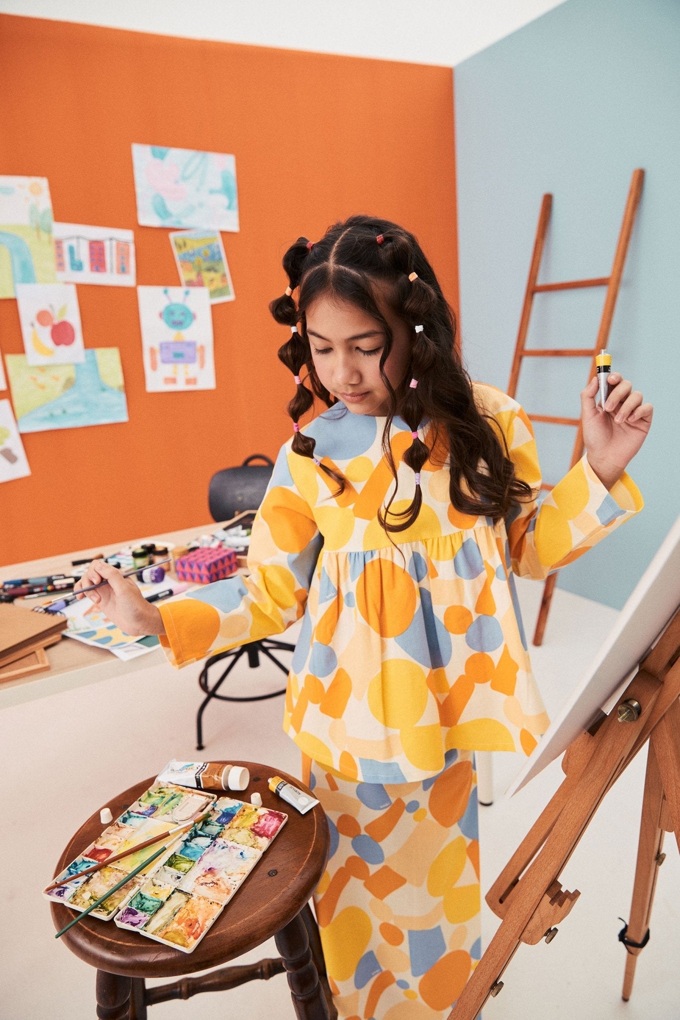 The Arte Girl Ruffle Blouse Starry Print - Umbi