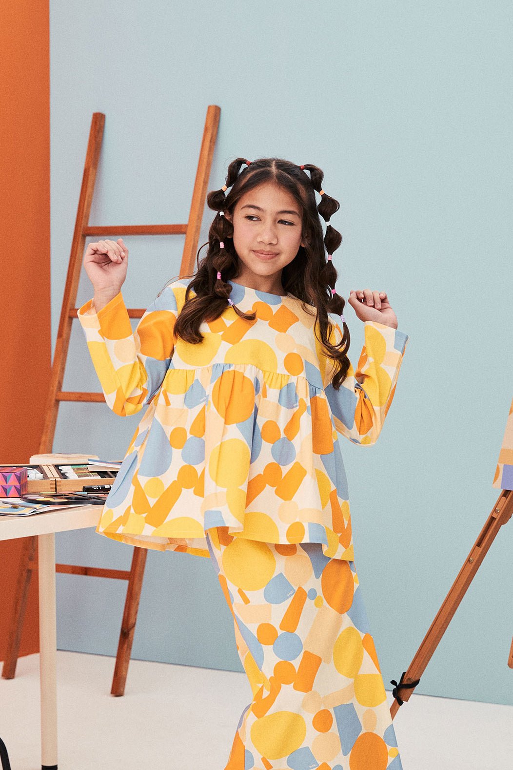The Arte Girl Ruffle Blouse Starry Print - Umbi