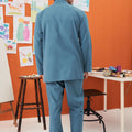 The Arte Men Baju Melayu Set Steel Blue - Umbi