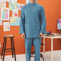 The Arte Men Baju Melayu Set Steel Blue - Umbi