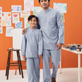 The Arte Men Baju Melayu Set Stone Blue - Umbi