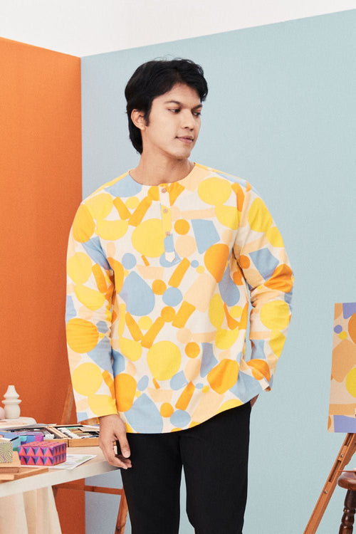 The Arte Men Kurta Top Starry Print