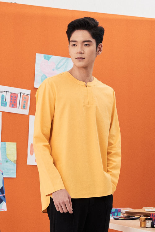 The Arte Men Modern Teluk Belanga Top Lemon Yellow