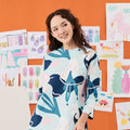 The Arte Women Boxy Blouse Monet Print - Umbi