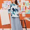 The Arte Women Boxy Blouse Monet Print - Umbi